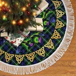 ScotsTee Shop Scottish Baillie Modern Thistle Celtic Knot Tartan Christmas Tree Skirt