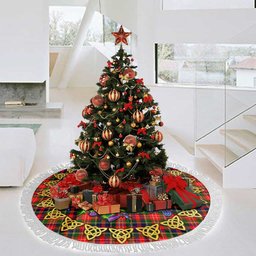 ScotsTee Shop Scottish Christie Thistle Celtic Knot Tartan Christmas Tree Skirt