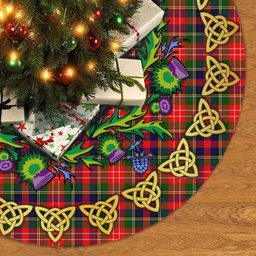 ScotsTee Shop Scottish Christie Thistle Celtic Knot Tartan Christmas Tree Skirt
