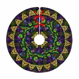 ScotsTee Shop Scottish Cameron of Erracht Modern Thistle Celtic Knot Tartan Christmas Tree Skirt