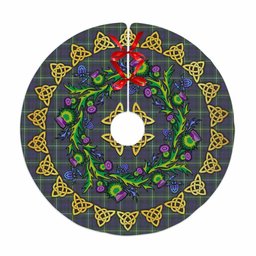 ScotsTee Shop Scottish Campbell Argyll Modern Thistle Celtic Knot Tartan Christmas Tree Skirt