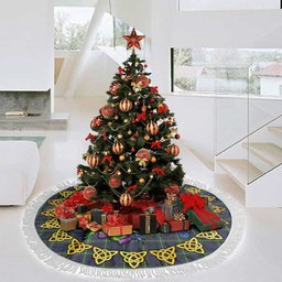 ScotsTee Shop Scottish Campbell Argyll Modern Thistle Celtic Knot Tartan Christmas Tree Skirt