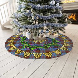 ScotsTee Shop Scottish Anderson Modern Thistle Celtic Knot Tartan Christmas Tree Skirt