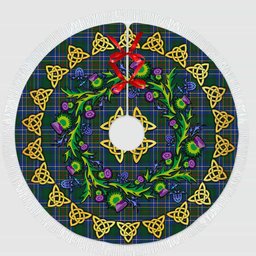 ScotsTee Shop Scottish Cockburn Ancient Thistle Celtic Knot Tartan Christmas Tree Skirt
