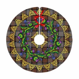 ScotsTee Shop Scottish Cameron of Erracht Weathered Thistle Celtic Knot Tartan Christmas Tree Skirt