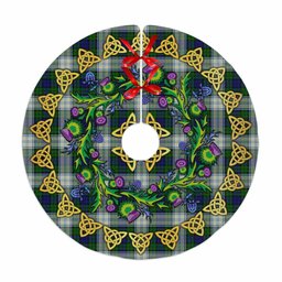 ScotsTee Shop Scottish Blackwatch Dress Modern Thistle Celtic Knot Tartan Christmas Tree Skirt