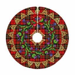 ScotsTee Shop Scottish Brodie Modern Thistle Celtic Knot Tartan Christmas Tree Skirt