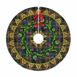 ScotsTee Shop Scottish Buchanan Hunting Thistle Celtic Knot Tartan Christmas Tree Skirt
