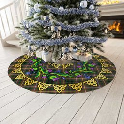 ScotsTee Shop Scottish Buchanan Hunting Thistle Celtic Knot Tartan Christmas Tree Skirt