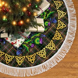 ScotsTee Shop Scottish Buchanan Hunting Thistle Celtic Knot Tartan Christmas Tree Skirt