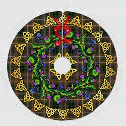 ScotsTee Shop Scottish Buchanan Hunting Thistle Celtic Knot Tartan Christmas Tree Skirt