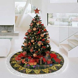 ScotsTee Shop Scottish Buchanan Hunting Thistle Celtic Knot Tartan Christmas Tree Skirt