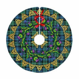 ScotsTee Shop Scottish Campbell Ancient 01 Thistle Celtic Knot Tartan Christmas Tree Skirt