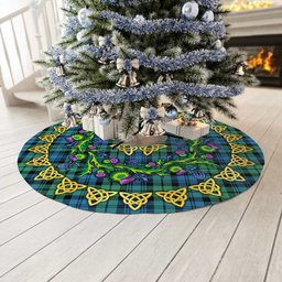ScotsTee Shop Scottish Campbell Ancient 01 Thistle Celtic Knot Tartan Christmas Tree Skirt