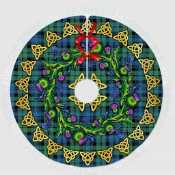 ScotsTee Shop Scottish Campbell Ancient 01 Thistle Celtic Knot Tartan Christmas Tree Skirt