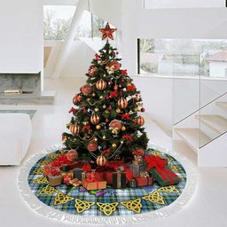 ScotsTee Shop Scottish Campbell Dress Ancient Thistle Celtic Knot Tartan Christmas Tree Skirt