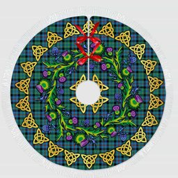 ScotsTee Shop Scottish Campbell of Cawdor Ancient Thistle Celtic Knot Tartan Christmas Tree Skirt