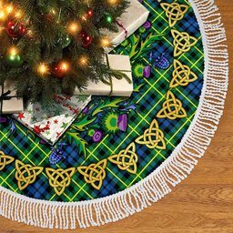 ScotsTee Shop Scottish Campbell of Breadalbane Ancient Thistle Celtic Knot Tartan Christmas Tree Skirt