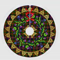 ScotsTee Shop Scottish Cochrane Modern Thistle Celtic Knot Tartan Christmas Tree Skirt