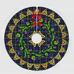 ScotsTee Shop Scottish Baird Modern Thistle Celtic Knot Tartan Christmas Tree Skirt