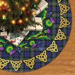 ScotsTee Shop Scottish Baird Modern Thistle Celtic Knot Tartan Christmas Tree Skirt