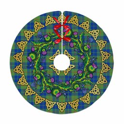 ScotsTee Shop Scottish Barclay Hunting Ancient Thistle Celtic Knot Tartan Christmas Tree Skirt