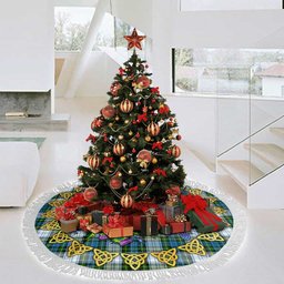 ScotsTee Shop Scottish Campbell Dress Thistle Celtic Knot Tartan Christmas Tree Skirt