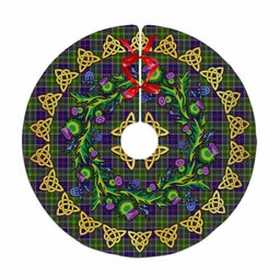 ScotsTee Shop Scottish Ayrshire District Thistle Celtic Knot Tartan Christmas Tree Skirt