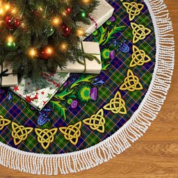 ScotsTee Shop Scottish Ayrshire District Thistle Celtic Knot Tartan Christmas Tree Skirt