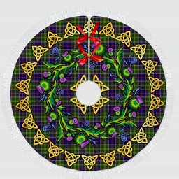 ScotsTee Shop Scottish Ayrshire District Thistle Celtic Knot Tartan Christmas Tree Skirt