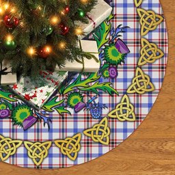 ScotsTee Shop Scottish Boswell Modern Thistle Celtic Knot Tartan Christmas Tree Skirt