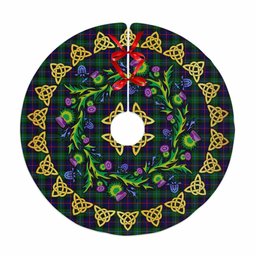 ScotsTee Shop Scottish Campbell of Cawdor Modern Thistle Celtic Knot Tartan Christmas Tree Skirt