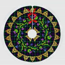 ScotsTee Shop Scottish Campbell of Cawdor Modern Thistle Celtic Knot Tartan Christmas Tree Skirt