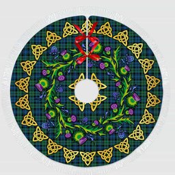 ScotsTee Shop Scottish Campbell Ancient 02 Thistle Celtic Knot Tartan Christmas Tree Skirt
