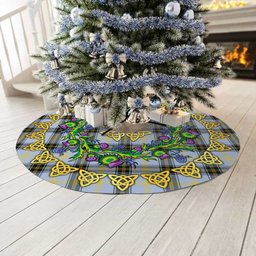 ScotsTee Shop Scottish Bell of the Borders Thistle Celtic Knot Tartan Christmas Tree Skirt