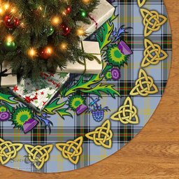 ScotsTee Shop Scottish Bell of the Borders Thistle Celtic Knot Tartan Christmas Tree Skirt