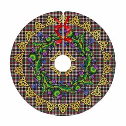 ScotsTee Shop Scottish Borthwick Dress Ancient Thistle Celtic Knot Tartan Christmas Tree Skirt