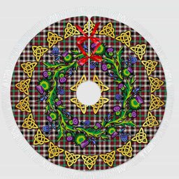 ScotsTee Shop Scottish Borthwick Dress Ancient Thistle Celtic Knot Tartan Christmas Tree Skirt