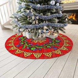 ScotsTee Shop Scottish Burnett Modern Thistle Celtic Knot Tartan Christmas Tree Skirt