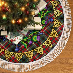 ScotsTee Shop Scottish Anderson of Arbrake Thistle Celtic Knot Tartan Christmas Tree Skirt