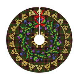 ScotsTee Shop Scottish Buchan Modern Thistle Celtic Knot Tartan Christmas Tree Skirt