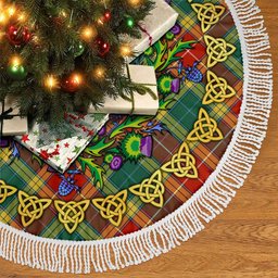 ScotsTee Shop Scottish Buchanan Old Sett Thistle Celtic Knot Tartan Christmas Tree Skirt