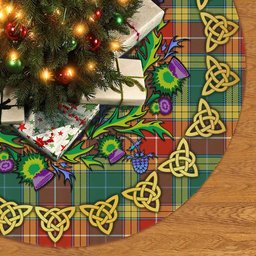 ScotsTee Shop Scottish Buchanan Old Sett Thistle Celtic Knot Tartan Christmas Tree Skirt