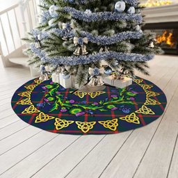 ScotsTee Shop Scottish Agnew Modern Thistle Celtic Knot Tartan Christmas Tree Skirt