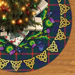 ScotsTee Shop Scottish Agnew Modern Thistle Celtic Knot Tartan Christmas Tree Skirt