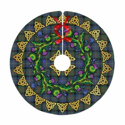 ScotsTee Shop Scottish Cameron of Erracht Ancient Thistle Celtic Knot Tartan Christmas Tree Skirt