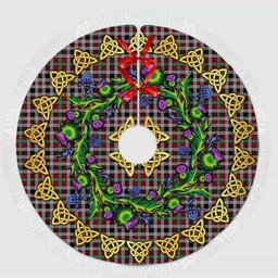 ScotsTee Shop Scottish Borthwick Ancient Thistle Celtic Knot Tartan Christmas Tree Skirt