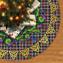 ScotsTee Shop Scottish Borthwick Ancient Thistle Celtic Knot Tartan Christmas Tree Skirt