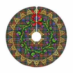 ScotsTee Shop Scottish Caledonia Ancient Thistle Celtic Knot Tartan Christmas Tree Skirt