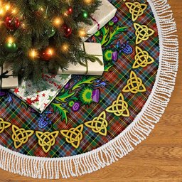 ScotsTee Shop Scottish Caledonia Ancient Thistle Celtic Knot Tartan Christmas Tree Skirt